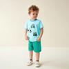 Summer New Arrivals Children's Outfit Small To Medium Children's Short-Sleeved Two-Piece Set Car Embroidered Boys' T-Shirt Outfit