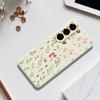 For Samsung Galaxy A56 5G Case Small Flower Leaves Pattern Printing Straight Edge TPU Phone Back Cover