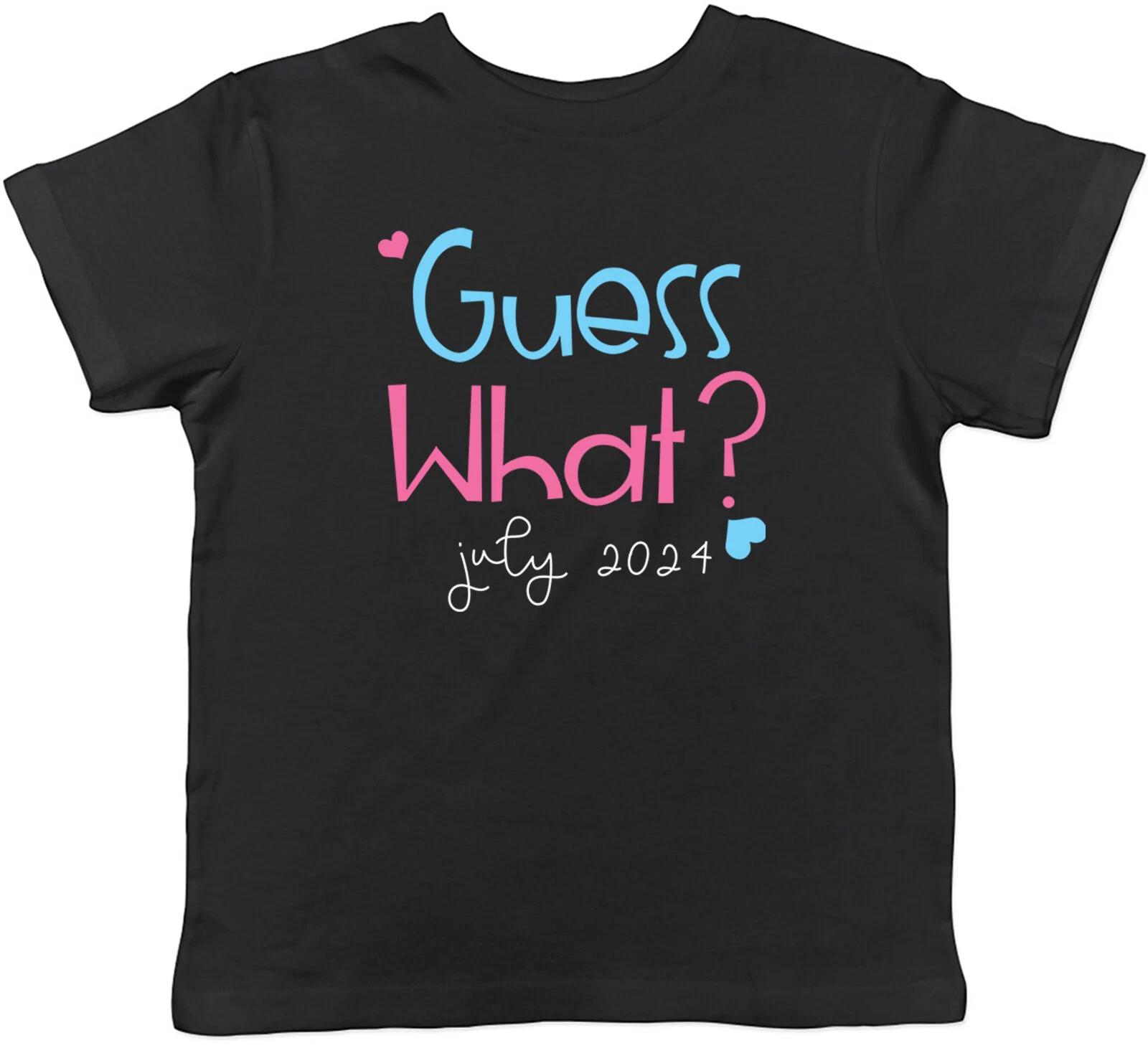 Personalised Gender Reveal Kids T-Shirt Baby Announcement Childrens Boys Girls 140