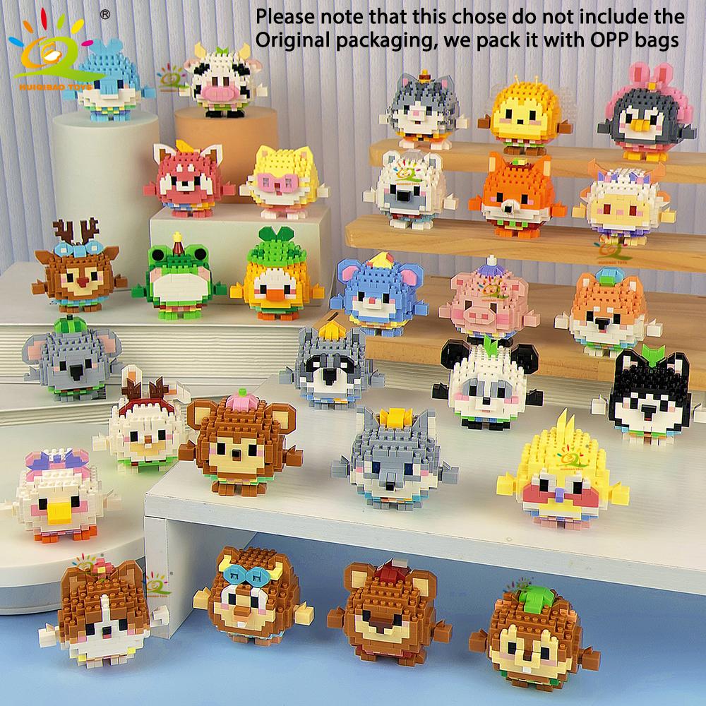 MOC Animal Micro Building Block Mini Cute 3D Diamond Model Brick DIY City Construction Toy for Children Desk Decoration