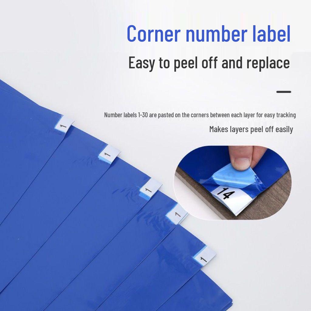 High-Adhesion Tearable Dust Removal Floor Mat for Shoes, Basketball Courts, Cleanrooms, Workshops, and Entrances