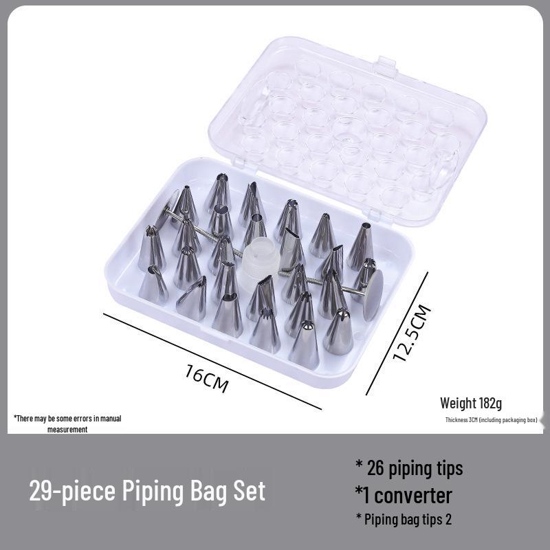 Stainless Steel Cake Decorating Tips Set with EVA Piping Bag