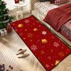 Christmas Decor Golden Snowflake Pattern Entrance Door Mat Non-slip Large Living Room Rug Soft Bedroom Bedside Carpet Easy Clean