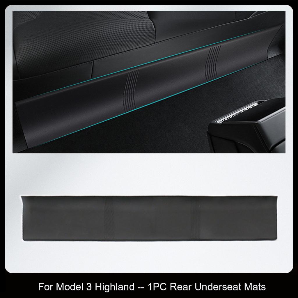 For Tesla Model 3 Highland 2024 Door Sill Strip Guard Mat Trunk Threshold Protector Side Anti-kick Pad Magic Hook Installation