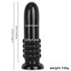 PVC Schwarz Super Großer Buttplug mit Pellets Riesen Dildo Fisting Sexspielzeug Masturbator Großer Schwanz