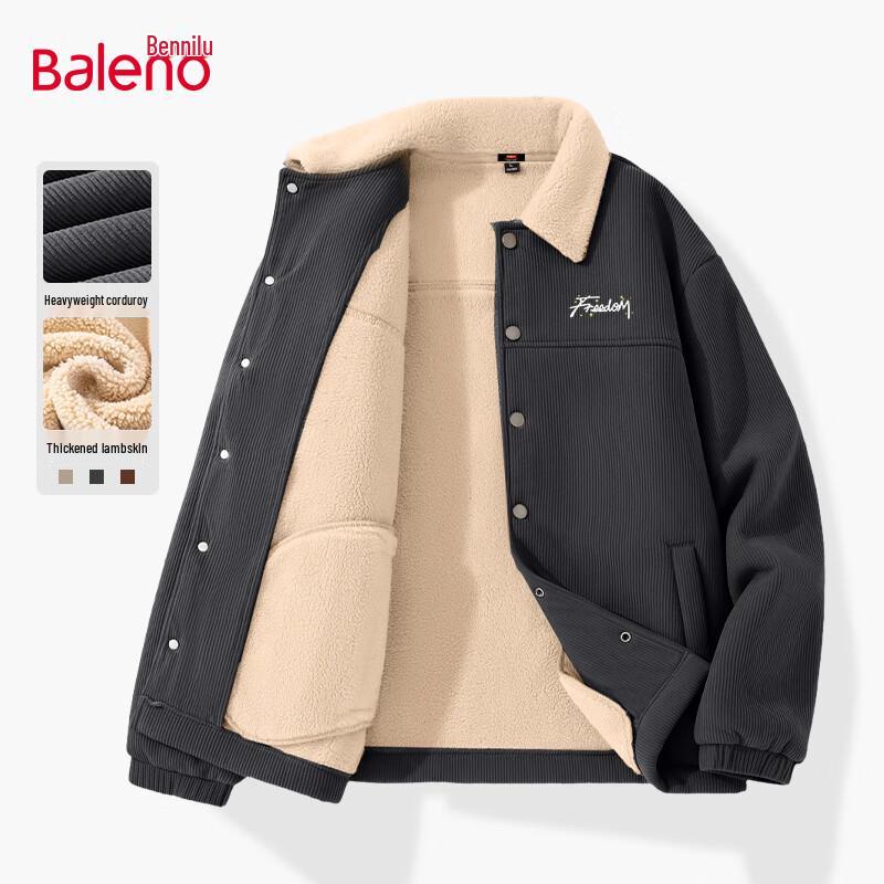 Baleno Men's Fleece-Lined Corduroy Jacket