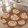 1pc Cookie Circle Office Round Area Rug, Indoor Mat Suitable ForOffice, Under Office Chairs Bedroom Living Room Home Decor, Room Deco, N25