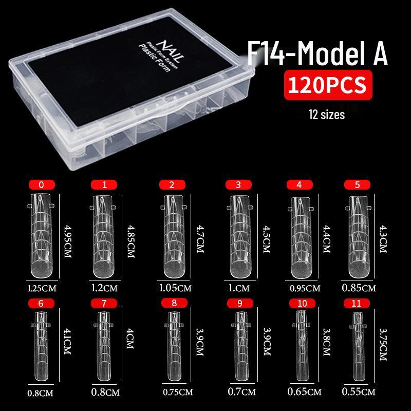 120-Piece Transparent Paperless Nail Art Holder for UV Gel Extension