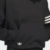 Adidas Originals Campus 00s Trefoil Stripe Print Cropped Hoodie Women Tops Black IB5922