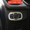 Carbon Fiber Black For Ford Focus 4 MK4 2019-2022 Car Headlight Switch Knob Panel Decorative Sequins Cover Trim Sticker Acc.