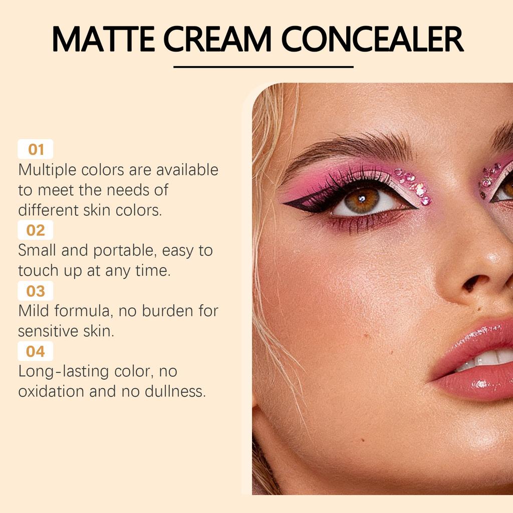 zephoco 8-Shade Cream Concealer Palette, Medium To Full Coverage Soft Matte Face Makeup, Waterproof Longwear Blemish Dark Circle Corrector