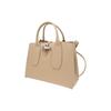 Longchamp Le Roseau 30 Solid Color Bamboo Buckle Closure Leather Big Bag Crossbody Handbag Medium Women Handbags Sand-Gray 10058HPN414