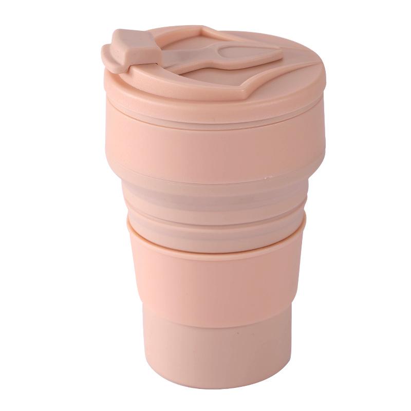 Silicone Collapsible Travel Cup - Portable, Drop-Proof, Anti-Scald, High Temperature Resistant, Customizable Sports & Fitness Cup.