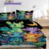 Dinosaur Pattern Bedding Quilt Set Quilt Cover Pillowcase Home Decoration Birthday Gift (1 * Duvet Cover + 2 * Pillowcase, Without Core)