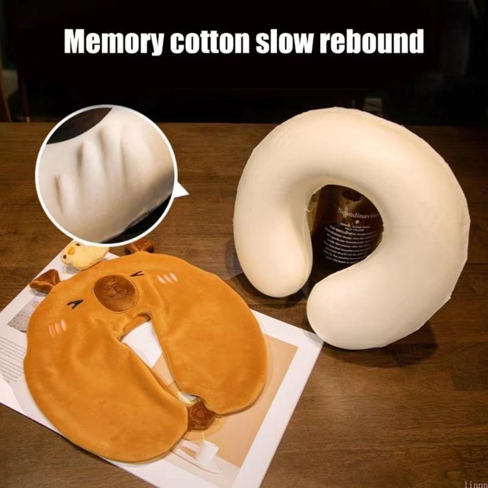 Animal Travel U-Shaped Pillow Double-sided Napping Headrest Pad Sleeping Neck Protector  Summer