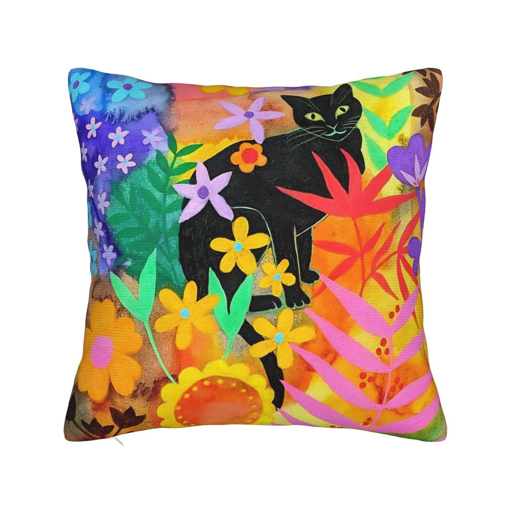 Kittens In the Wild Pillowcase Polyester Cushion Cover Decoration Cats Pattern Pillow Case Cover Sofa Drop Shipping Xcm
