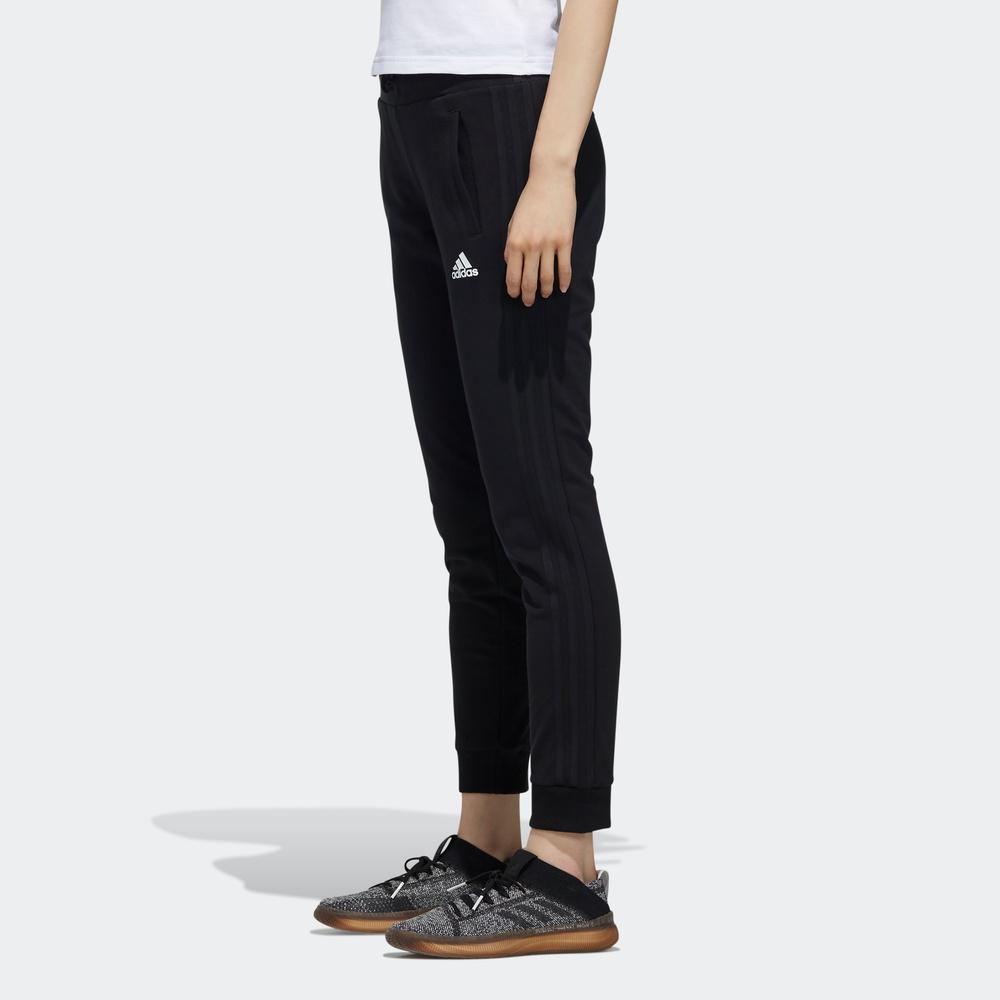 Adidas Casual Running Tapered Drawstring Knit Sports Pants Women Bottoms Black DY8609