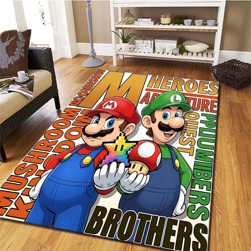 Super Mario Carpet Rug For Living Room Bedroom Home Sofa Decoration Kids Play Nonslip Floor Mat