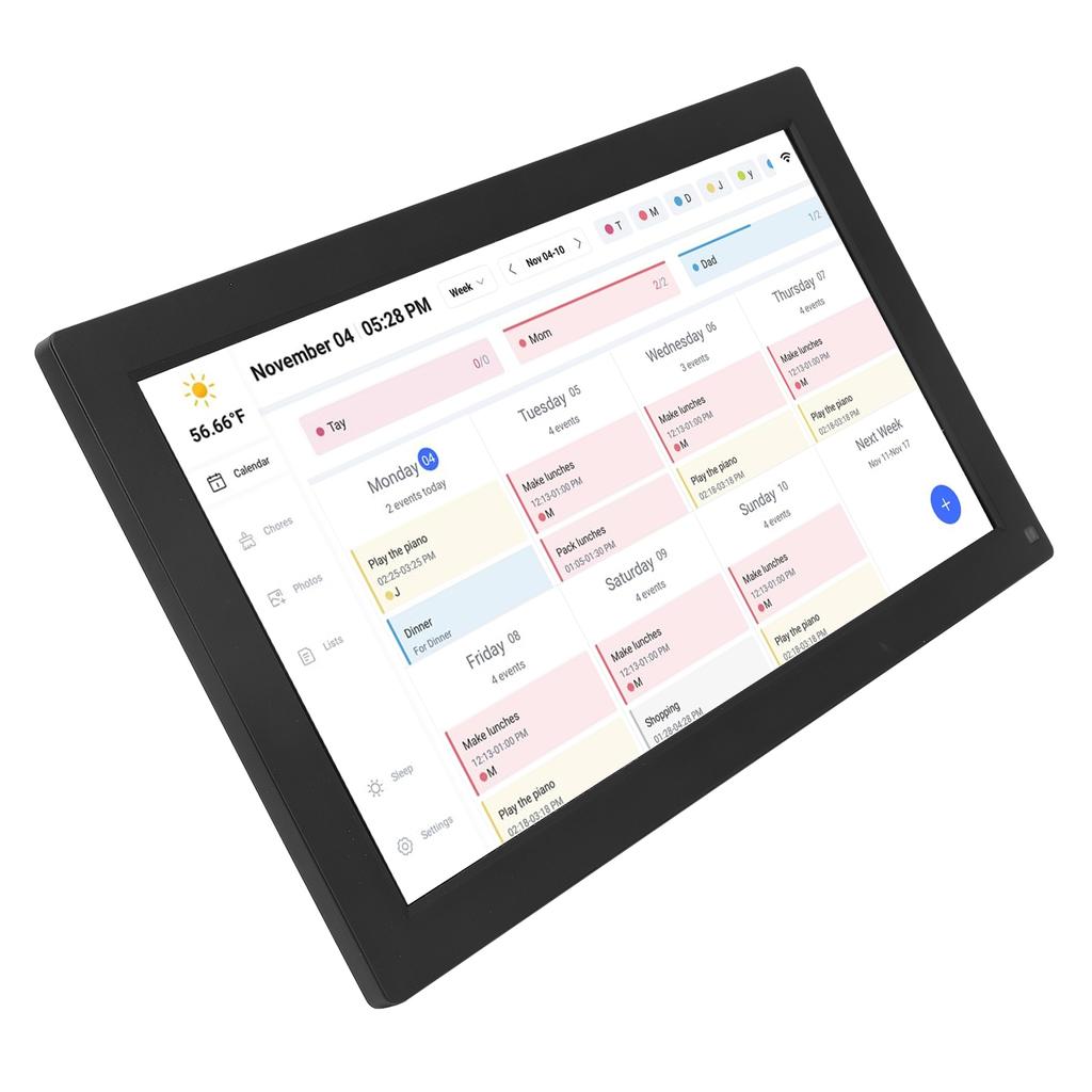 Digitaler Kalender 15,6 Zoll Interaktiver Touchscreen Desktop Wandmontage APP-Steuerung Digitaler Familienplaner Kalender mit