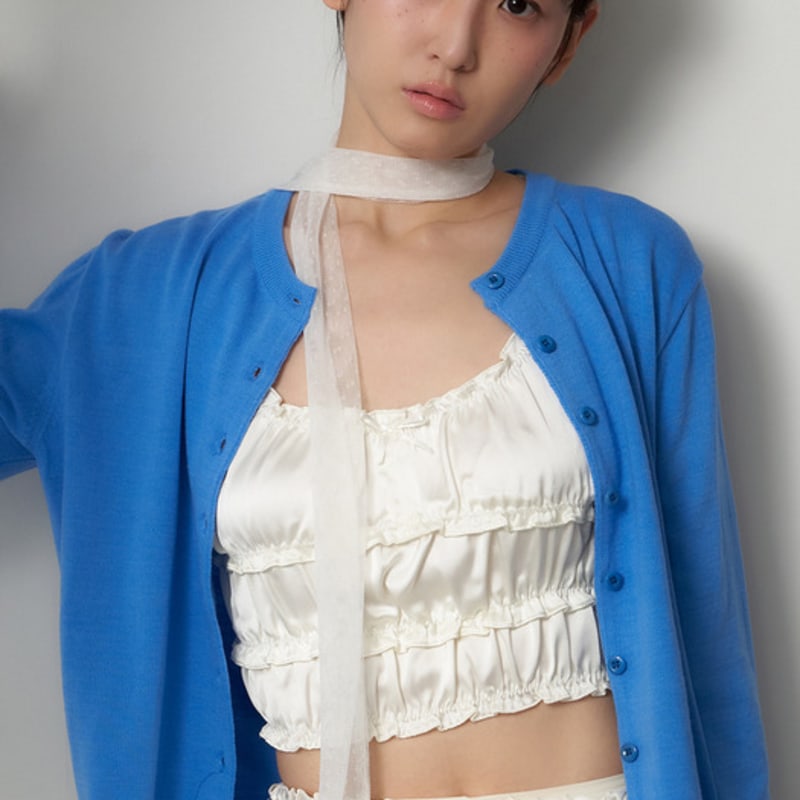 

geegee сетчатый длинный шарф - белый WHITE