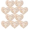 10pcs Hollow Love Hearts Shape Wooden Art Craft Decoration for Home Wedding