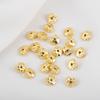 5Pcs 8x8.4mm 18K Gold Color Plated Irregular Lava Shape Charms Beads Copper for DIY Necklace Bracelet Jewelry Making Accessories