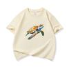 Realistic Watercolor Sea Turtle Graphic Tee Kids Pure Cotton Crew Neck Print T Shirt Short Sleeve Muticolor Tops Boys Girls