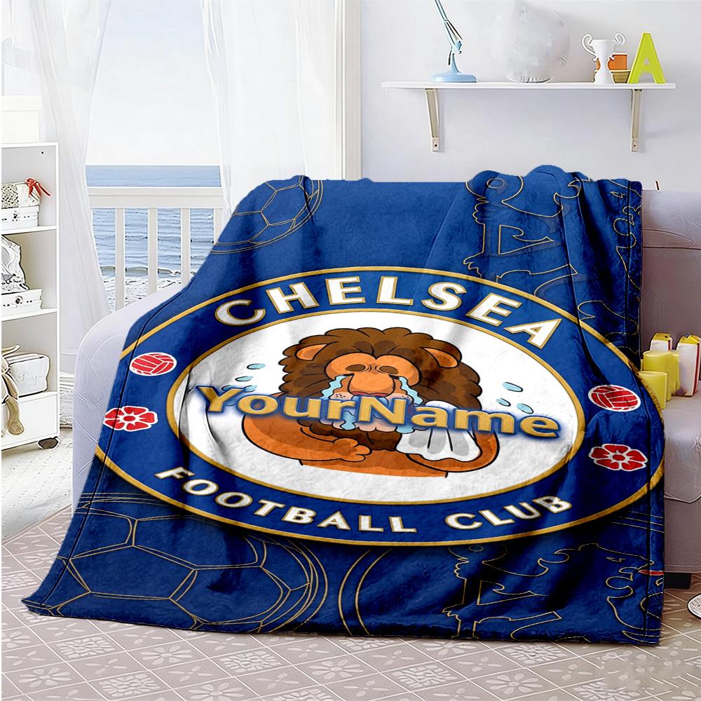 Chelsea Personalized Text Blanket Throw Personalized Blanket Ultra-Soft Perfect for Livingroom Picnics Chair Bed All-Season Use