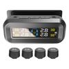 Reifendruckkontrollsystem mit 4 Sensoren USB/Solar TPMS Reifendrucküberwachungssystem für Auto SUV Limousine