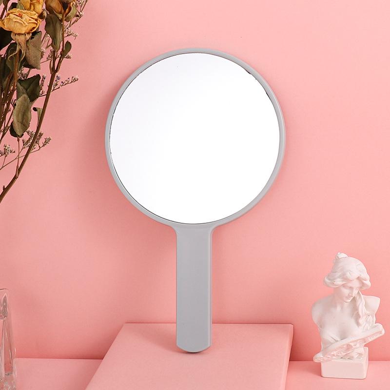 Round HD Handheld Makeup Mirror with Printed Logo - Portable Touch-up and Compact Mirror