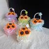 Crochet Rose Bouquet Handmade Knitted Sunflower Basketed For Graduation Mothers Day Birthday Wedding Gift Home Office Desk Decor