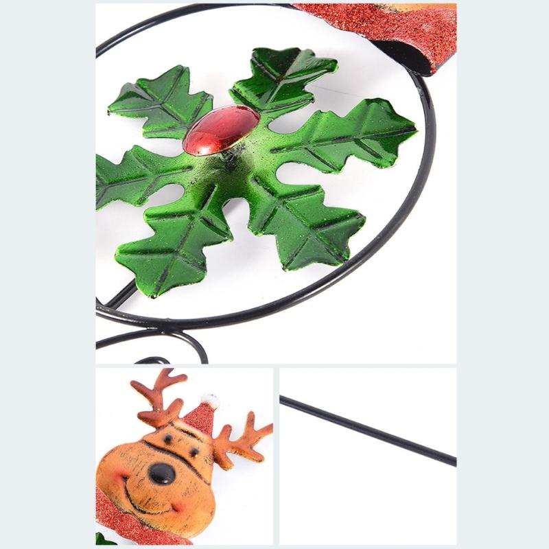 Christmas Metal Stake with Windmill Snowman Santa Garden Decor for Outdoor Decorations Yard Lawn Pathway Driveway Sign