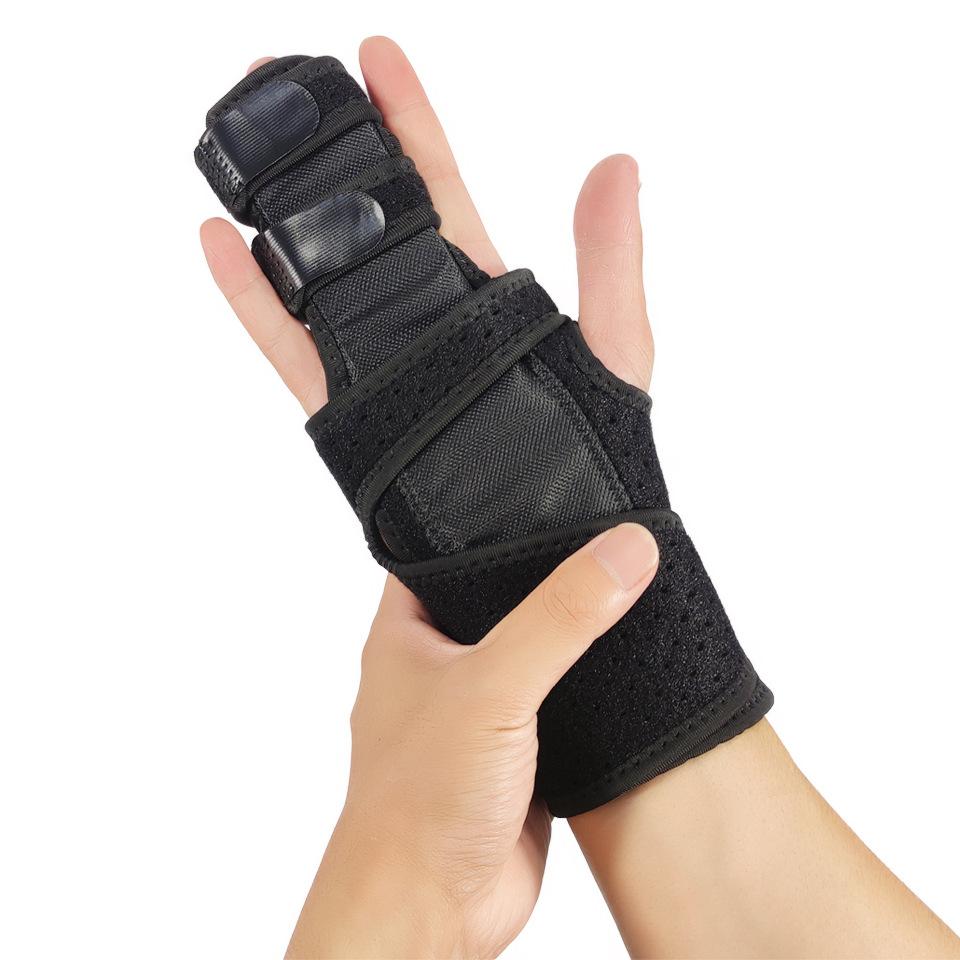 Loogdeel 1Pcs Aluminum Wristband Wrist Brace Finger Support Broken Fingers Arthritis Tendonitis Finger Splint Carpal Thumb Guard