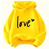 Kinder Kapuzenpullover mit Herzaufdruck Lässiger Süßer Mode Hoody für Jungen und Mädchen Geeignet für Herbst und Frühling