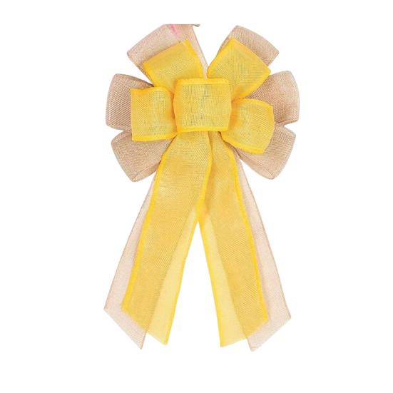 

Украшение бантом деревенский бант-узел декор для вечеринки тканевый декоративный венок бант для фермерского дома двери стены заборы свадьба жёлтый