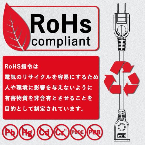 Akirari Power Extension Cord 3m Insulated Cap Swing Plug Tracking Fire Prevention Black