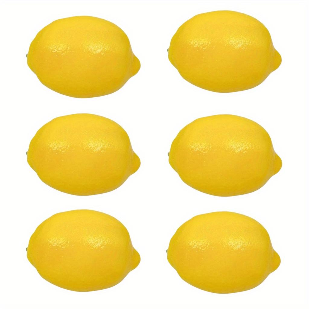 Artificial Yellow Lemon Fake Lemon, Artificial Fruit Home Decoration, Kitchen and Dining Table Cabinet Party Decoration