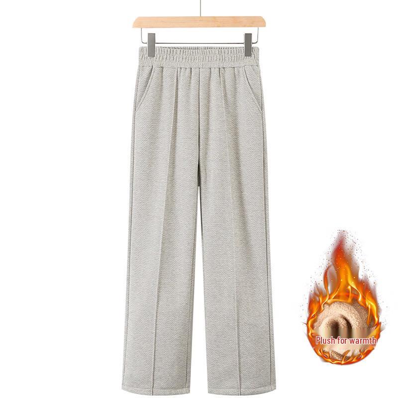 Women's Winter Fleece-Lined High-Waist Straight Leg Pants
