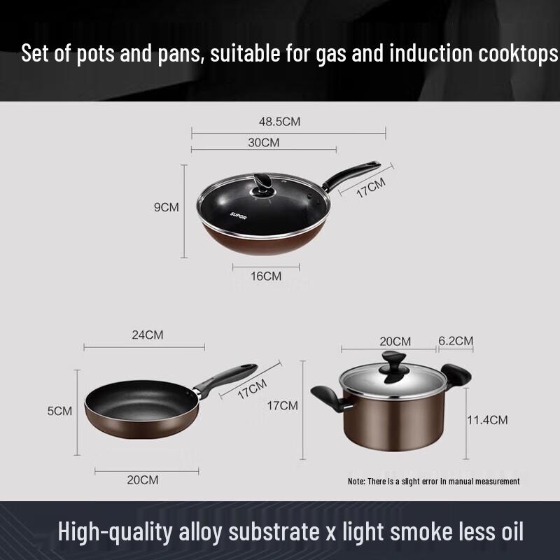 SUPOR TP1905E Non-stick 3-Piece Cookware Set