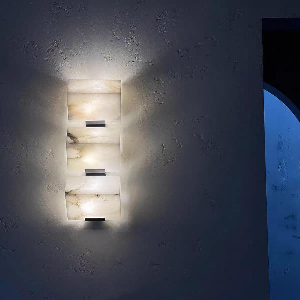 Spanish Alabaster Wall Lamp for Hotel, Villa, Stairway, Bedroom & Corridor Decor
