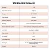1200W NFC Adult Electric Vehicle Y16 Boys and Girls 100KM 20AH 45KM/H 14" Electric Scooters