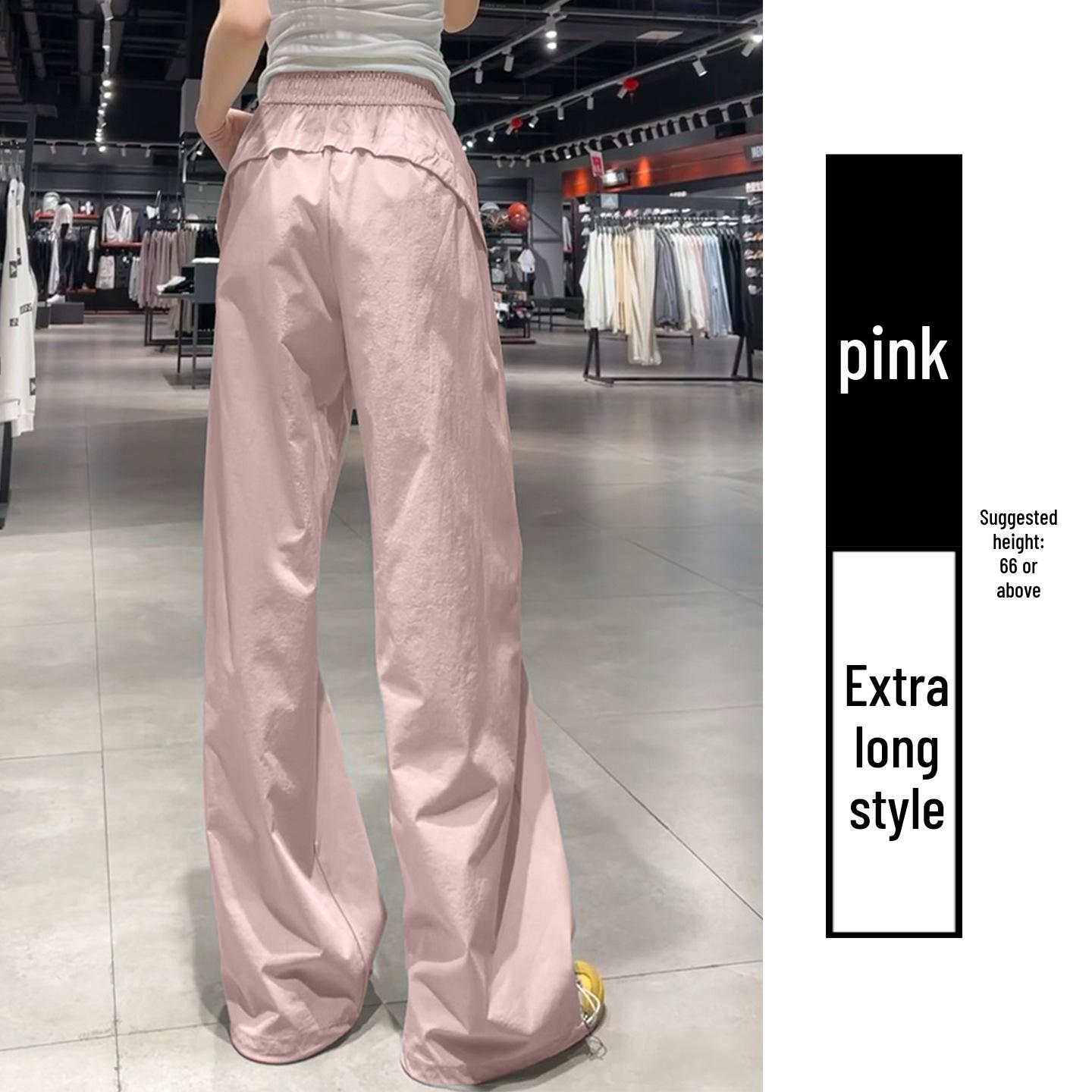 Korean Style Women’s High Waist Black Wide-Leg Work Pants - Slimming, Casual, Spring 2026 Edition S