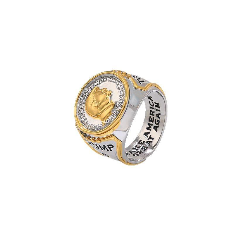  Geometric Zinc Alloy Rings Trendy Men's Fashion Rings, Electroplated, European American Style, Hip-Hop Accessories