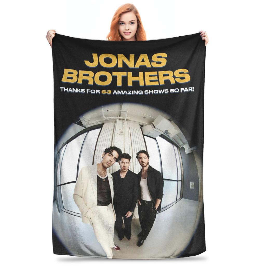 Vintage The Eras Tour 2023 Jonas Brothers JB The Album Blanket Flannel Sofa Throw Blanket for Bedroom Travel Throws Bedspread
