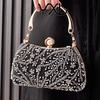 Clutch de Noite Feminina Intrincada Bordada com Miçangas - Bolsa de Mão Combinando para Qipao de Noiva para Galas, Casamentos e Eventos Formais (Design de Luxo Europeu e Americano)