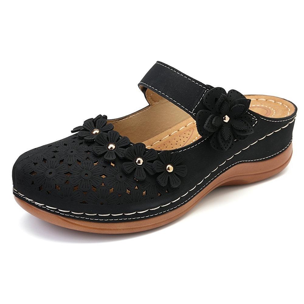 Women's Fashion Vintage Shoes Casual Sandals Summer Beach Sandals Flat Shoes Leisure Slippers Plus Size 35-43