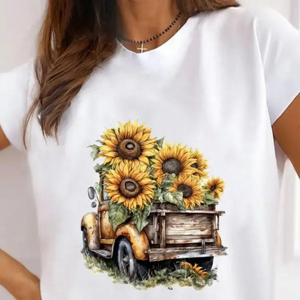 Plus Size Graphic Tee Clothes 90s Sweet Love Heart Valentine Ladies Print T Clothing Summer Female Women's Short Sleeve T-shirts