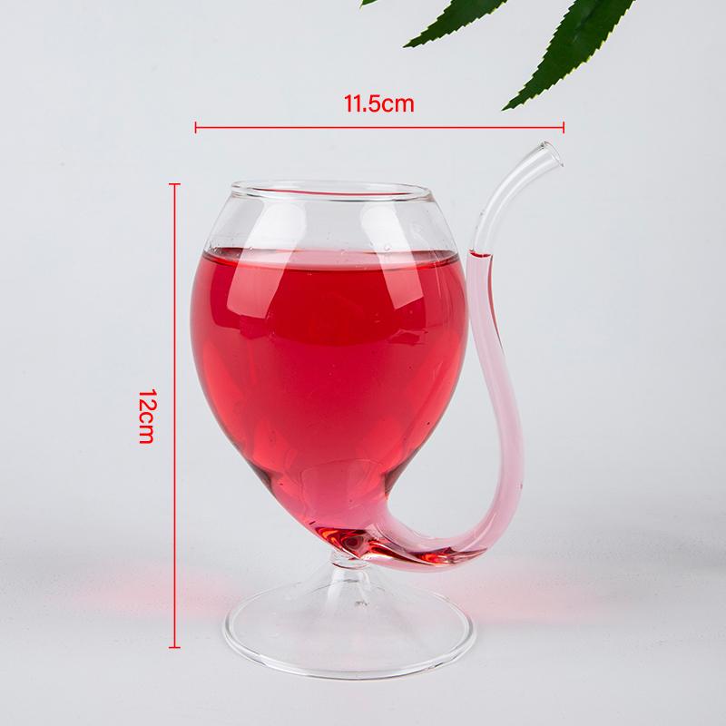 1 st HET FÖRSÄLJNING Vin Whiskeyglas Värmebeständigt Sugande Juice Dricksstrå Mugg