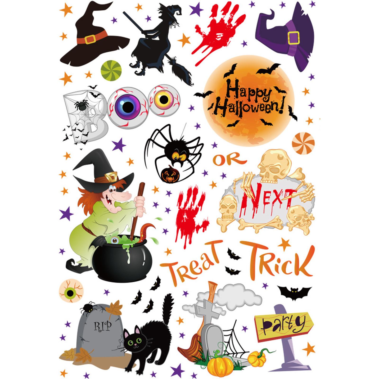 

Наклейки на окно Хэллоуина, для украшения окна вечеринки на Хэллоуин One Size