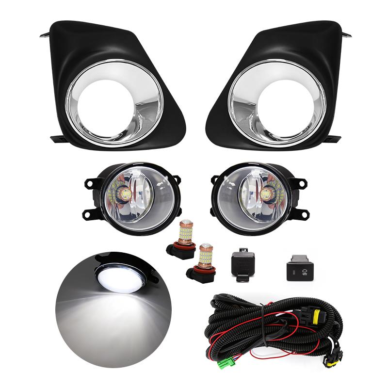 For Toyota Corolla Altis 2011 2012 2013 Fog Light Lamp Daytime Running Chrome Wires Switch Relay